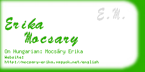 erika mocsary business card