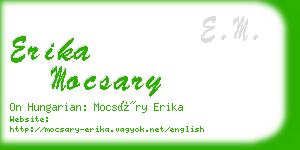 erika mocsary business card